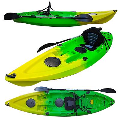 China Outdoor Cheap Plastic Single Kayak Traveling Fishing Kayak Sit On Canoe Top Touring Kayak Fishing Direct From Factory for sale