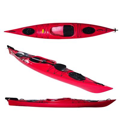 China Wholesale Single Warter Sports China Factory Plastic Sit Packing Kayak , Touring Kayak Used On The Sea for sale