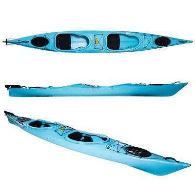 China China Factory Double Sports Warter Plastic Ocean Kayak Wholesale Sea Fishing Kayak With Pedal for sale