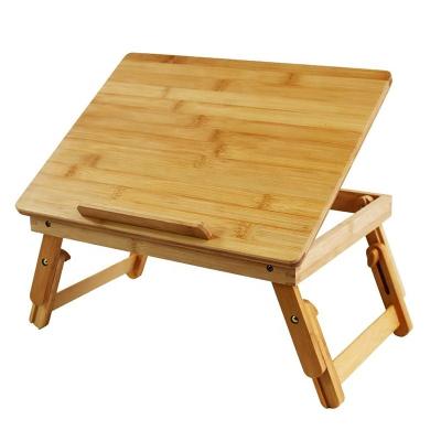 China Adjustable Table Lap Top Bed Foldable Folding Laptop Desk Bamboo Table for sale