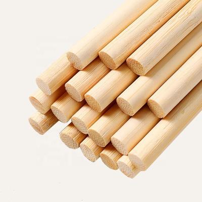 China BBQ Varnished Broom Handles Flower Wood Design Wooden Stick Bamboo for sale