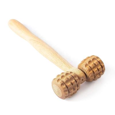 China Pets Home T-Shape Massage Roller Body and Face Wooden Roller Hand Massager for sale