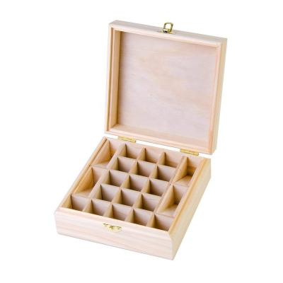 China Handmade Hot Selling Hinged Lid With Lock Natural Pine Wood Essential Oil Packaging Box for sale