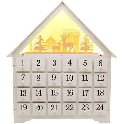 China Handmade Customize Size And Design With Little Drawers Christmas Wooden Calendar Box for sale