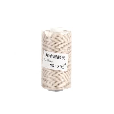 China Waterproof Handwork Around Waxed Polyester Hollow Out Sewing Thread For Leather for sale