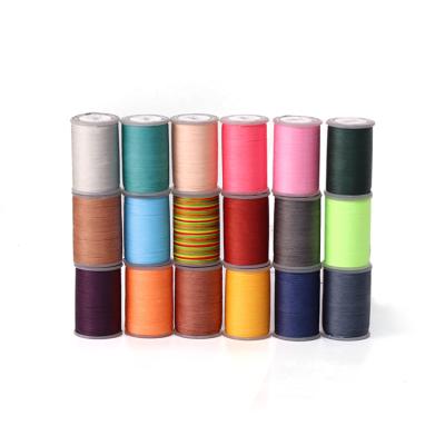 China Waterproof Polyester Rope Coated Twines Round Wax Thread For Leather Sewing for sale