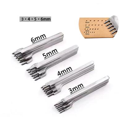 China Satety DIY 1/2/4/6 Fork Punch Hand Craft Tools Leather Work for sale