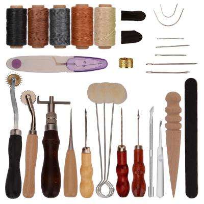 China Leather Craft Tool Kit 31 Pcs Handmade Leather Craft Kit Leather Craft Tool Kit for sale