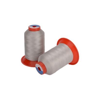 China Abrasion-Resistant Gray Black Single Polyester Anti-Static Carbon Fiber Rope Spun Sewing Thread for sale