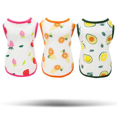 China Sustainable Pet Clothes Summer New Cat Bichon Falcon Pomeranian Small Slim Dog Vest Sling Dog Clothes for sale