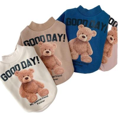 China Cute Viable Matching Hoodies Teddy Bear Pattern Dogs Clothes Pet and Owner Apparel Equipment Puppy Winter Sweater for sale