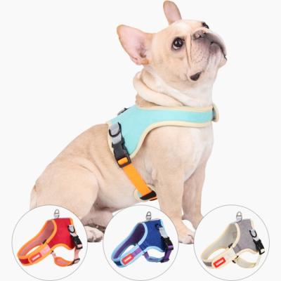 China Custom New Product Four Seasons Cloth Color Cartoon Chest Pet Back Breast Straps Reflective Harness for sale