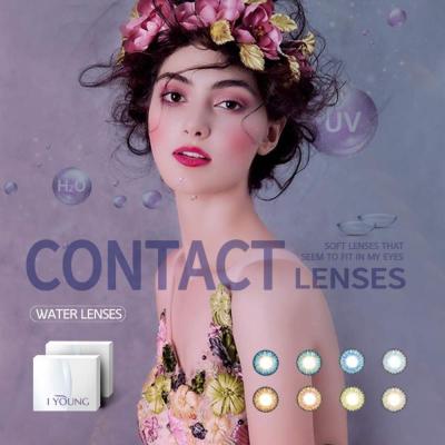 China USA 12 Colors Cool Lens Contact Lens Blue Custom Product Display Eye Cosmetic Customized Contact Lenses for sale