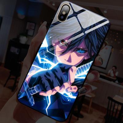 China Shockproof Light Up Luxury Fashion New Cute Band Designer Tempered Glass Back Covers For Samsung A12 for sale