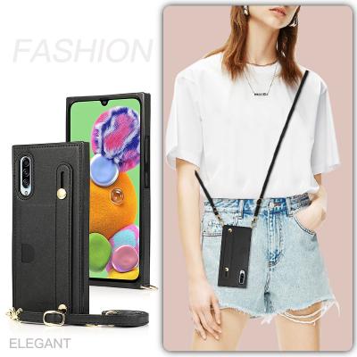 China Crossed - Body Purse Wallet + Girl Style Lady Leather Wallet Smart Phone Case With Shoulder Lanyard For Samsung S20 Ultra S10 A90 5G Mobile Phone for sale