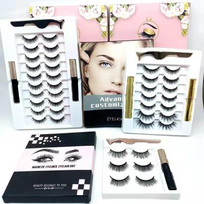 China Newest Styles Soft Natural Stick Freely 5 6 10 Magnet Magnetic Eyeliner And Wholesale Magnetic Lashes 3d Eyelashes Stick No No Eyeliner for sale