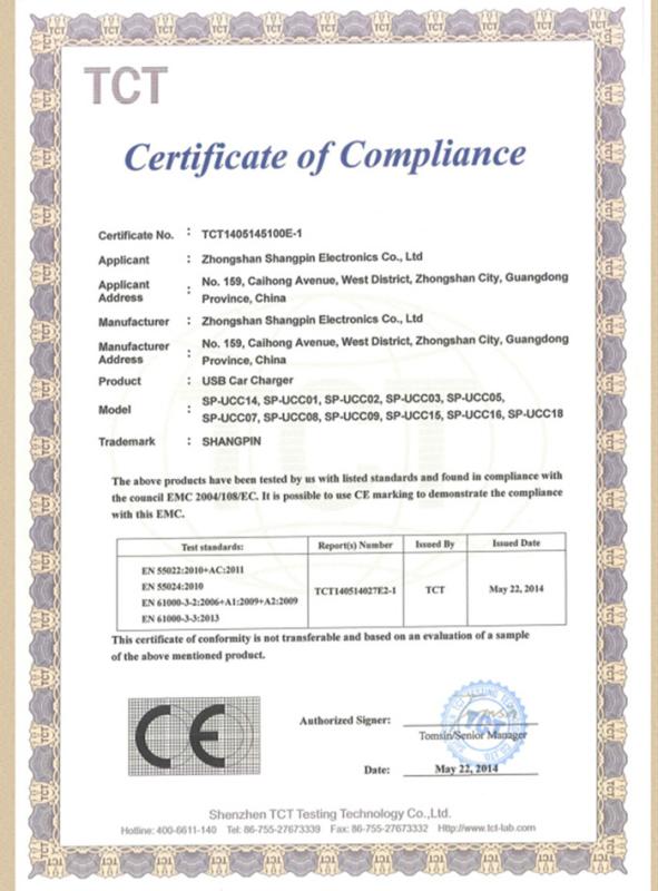 CE - Zhongshan Shangpin Electronic Co., Ltd.