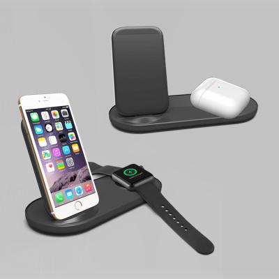 China Smart Watch SHANPIN 3 in 1 Wireless Charger 15W Desktop Fast Charging Stand for sale