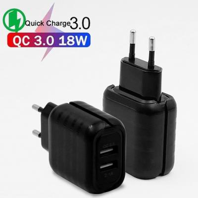 China Mobile Phone Accessories 28W 5V 3A Mobile Phone SHANPIN New Products 2 USB Ports QC 3.0 Quick Charging Charger Adapter Wall Plugs for sale