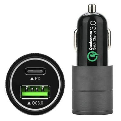 China SHANPIN 36W 12V USB Dual Port Car Charger PD&QC 3.0 Adapter Car Electronics Other Electronics Usb Auto Car Charger for sale