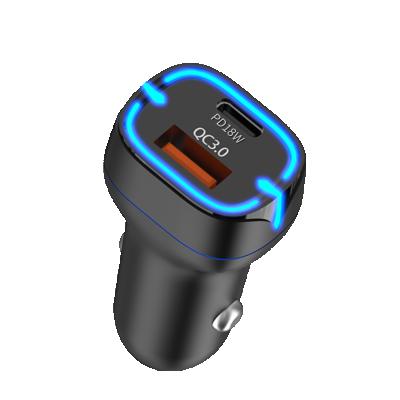 China SHANPIN mobile phone usb c car charger 36w converter 2 usb car charger fast charging adapter for sale