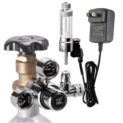 China OEM Sustainable Dual Gauge Aquarium CO2 Gas Regulator For CO2 System for sale