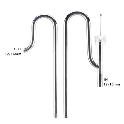 China New Model 16/22M Stainless Steel Aquarium Intake Lily Pipe Viable Outlet Live Water Plants Water Pipe for sale