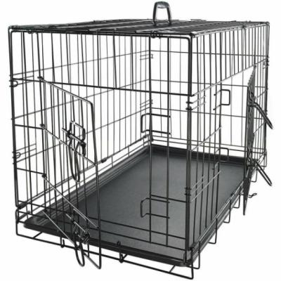 China Viable Manufacturer Supply Black Metal Mesh Pet Dog Cage, Durable Collapsible Dog Crate for sale