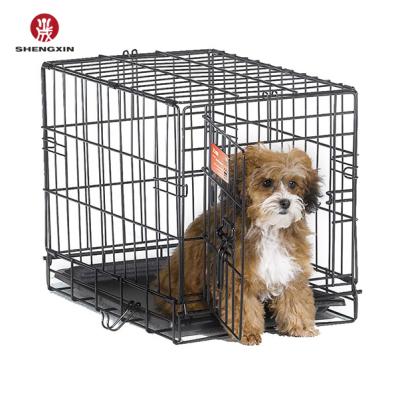 China Foldable Large Double Door Durable Metal Dog Crate Heavy Duty Dog Crate for sale