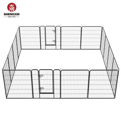 China Breathable 6 Pcs Galvanized Welded Pet Fence Dog Playpen Welded Pet Playpen for sale