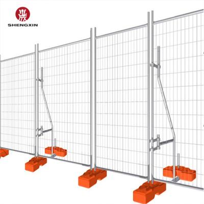 China Easily Assembled Outdoor Temporary Barrier Movable Barriers For Construction Site Safety Protection Canada Barrier Barrier Steel Panel for sale