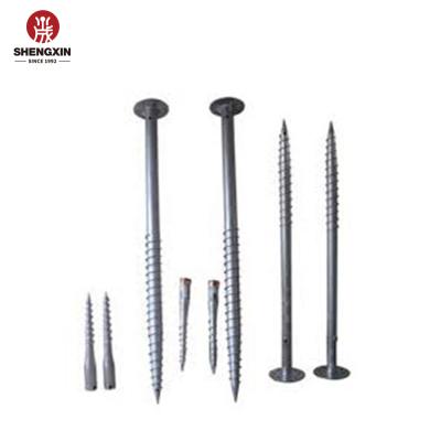 China Fence Solar Panels Welding Bracket Galvanized Steel Ground Screw Pile Post Fence Ground Screw Anchor for sale