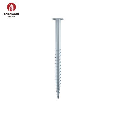 China Fence Solar Welding Bracket Fence Foundation Galvanized Steel Earth Screw Pile Post Ground Screw Anchor for sale