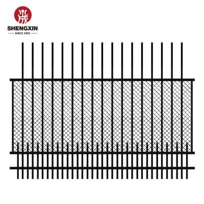 China Easily Assembled 6Ft Length Black Coated Steel Decorative Height Panel 8Ft Fence Garden Galvanized Steel Fence for sale