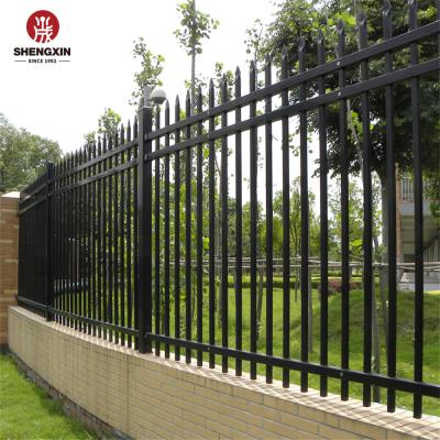 China Easily Assembled Swimming Pool Airport Galvanized Wrought Iron Safety Palisade Flat Surface Stainless Steel Fence for sale