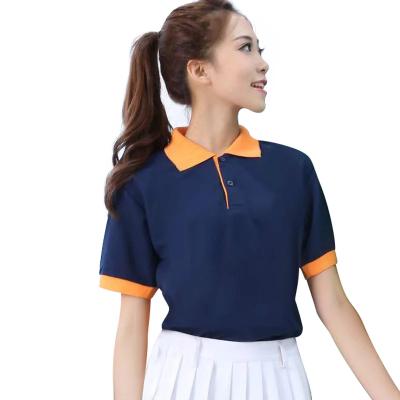 China Mcting Polo Shirt Ladies Casual Breathable Summer Breathable Comfortable Tops Women Sleeve Casual Polyester for sale