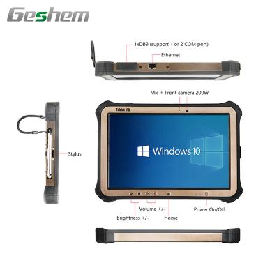 China Waterproof 10 Inch N2930 Windows Linux 4G WiFi GPS Ip65 Waterproof Fingerprint Scanner Industrial Rugged Tablet Nfc Rfid 1D 2D Barcode for sale