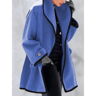 China Viable zari fashion new coat suits collared lapel long dress long cardigan elegant casual woolen coat lady coat women long coat suits for sale