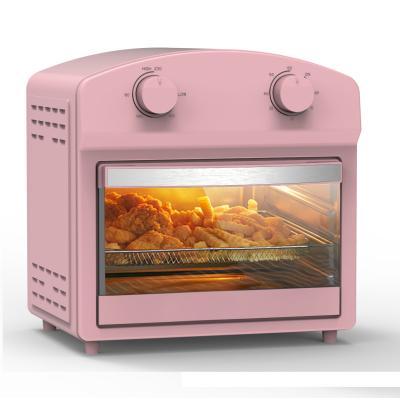 China A big fan on top+ OEM Logo Stainless Steel Toast Chicken Bread Baking Kitchen Air Fryer Oil Free Strong Lightweight Toaster Oven for sale