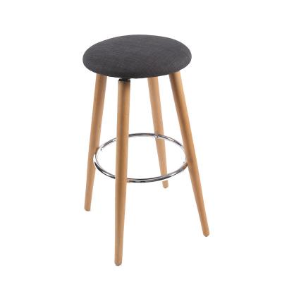 China Modern Kitchen (NAOR) Breakfast Log With Fabric Seat Canvas Bar Stool for sale