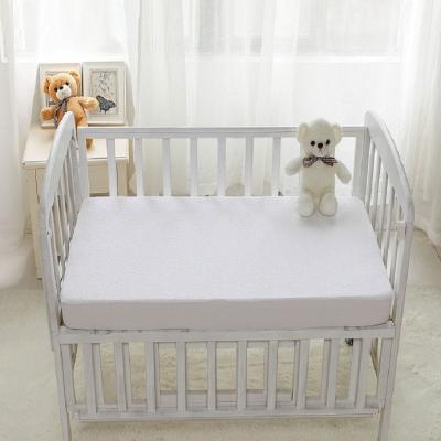 China Waterproof Crib Mattress Protector Cotton Terry Mattress Pad Cover 28x52inch Drop Shipping for sale