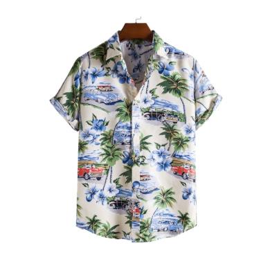 China Anti-pilling pint shirt 0010 Men's Hawaiian Quick Dry Hawaiian Tropical Holiday Beach Shirts Print Short Sleeve Tshirt for sale