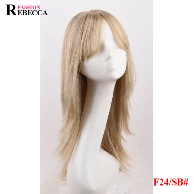 China Rebecca Fashion Lace Front Wig Silky Straight Wave Synthetic And Comfortable Synthetic Lace Wig High Quality Synthetic Wig For Black Women for sale