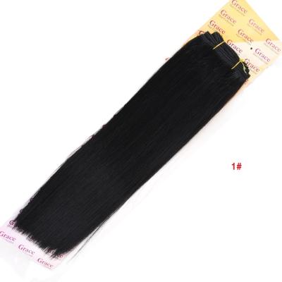 China Xuchang Wholesale Clean Soft Hot Sale 100% Synthetic 18inches Silk Straight Synthetic Hair for sale