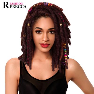 China Rebecca Fashion Senegalese Jumbo Hair Braid Short Type Synthetic Fiber Crochet Hair For Women for sale