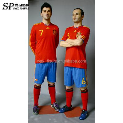 China Realistic Silicone Wax Figure Silicone Realistic Wax Figure For Sale Soccer Player Figure for sale