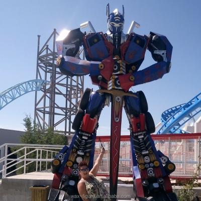 China We can customized all kinds attractive realistic outdoor large iron wax figures transformer optimus main robot,transformer sculpture,transformers robot statue for sale