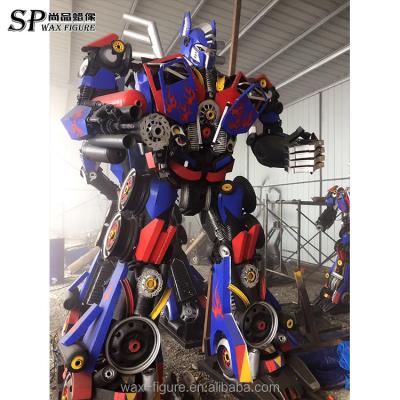 China Natural Hand Made Outdoor Large Transformer Optimus Iron Head Robot Sculpture For Sale for sale