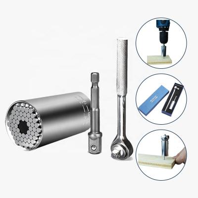 China ZICAR Woodworking Multi Function Socket Wrench DIY Tools Power Drill Bit Wrench Kit Universal Wrench Set With Handle for sale