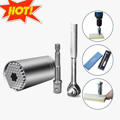 China Amazon Best 3 PCS Electric Power Mechanic Tool Combination Ratchet Impact Socket Wrench Multi Functional Deep Selling Universal Set From Amazon for sale